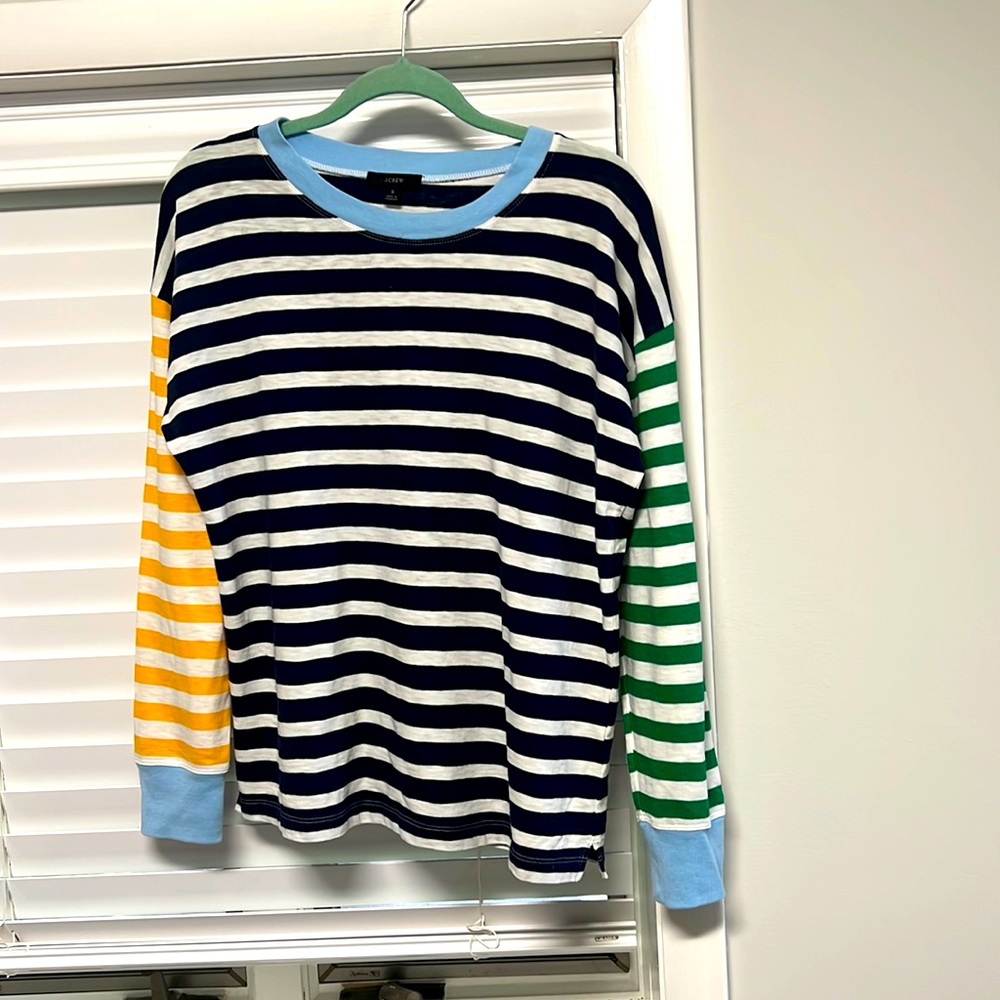 JCrew striped long sleeve tee